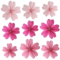 ECOZZONE 9 Pieces pink flower Paper Fan Party Decoration for Baby Shower, Holiday Party, Wedding.