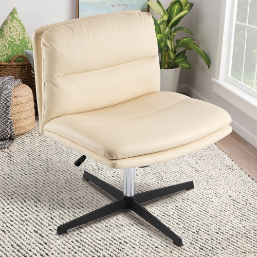 ECOZZONE Criss cross chair, Wider Upholstery, 360° Swivel without Noise, Suitable for home office