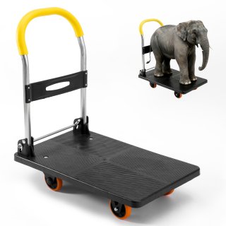 ECOZZONE Hand Truck,Heavy-Duty Space-Saving Foldable Platform Cart, Garage Shopping Home Office.